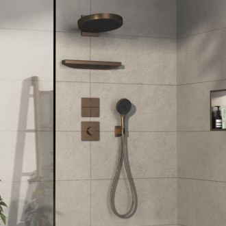 Sprchová batéria Hansgrohe ShowerSelect Comfort E bez podomietkového telesa kartáčovaný bronz 15574140
