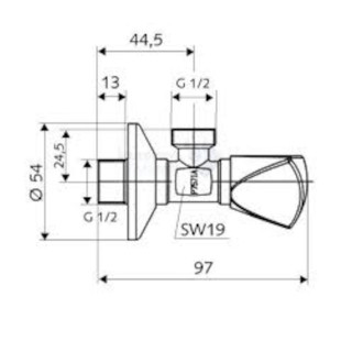 SCHELL Sanland roháčik 1/2x3/8 bez filtra - 97033