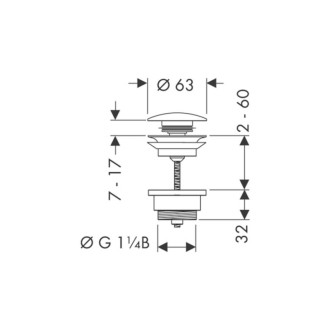 Hansgrohe súpravy Odtoková Push-Open pre 50100000