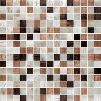 Sklenená mozaika Premium Mosaic hnedá 33x33 cm lesk MOSJ20MIXBR