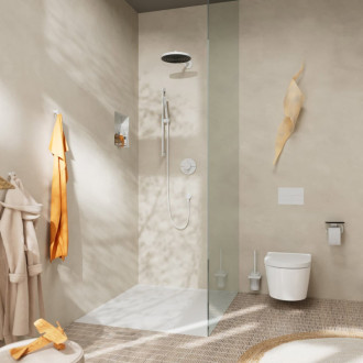 Vaňová batéria Hansgrohe ShowerSelect Comfort S bez podomietkového telesa matná biela 15556700