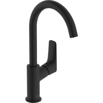 Umývadlová batéria Hansgrohe Logis s výpustou matná čierna 71130670