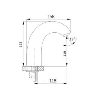 Umyvadlová baterie JIKA Sensor se senzorem chrom H3151T20043221