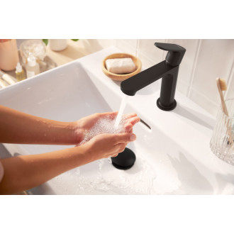 Umyvadlová baterie Hansgrohe Rebris S s výpustí matná černá 72519670