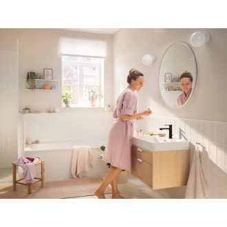 Umývadlová batéria Hansgrohe Rebris S s výpustou matná čierna 72527670