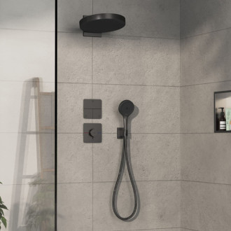 Sprchová batéria Hansgrohe ShowerSelect Comfort Q bez podomietkového telesa kartáčovaný čierny chróm 15589340