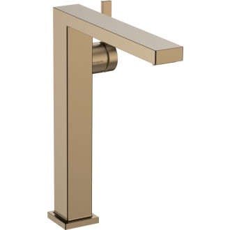 Vysoká umývadlová batéria Hansgrohe Tecturis E bez výpustu kartáčovaný bronz 73072140