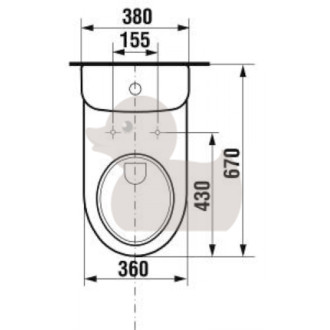 Wc kombi, pouze mísa Jika Deep zadní odpad H8236160000001