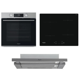 Akční set spotřebičů Whirlpool trouba OMK58CU1SX + indukční deska WSQ7360NE + výsuvný odsavač par AKR7491IX SETWH23