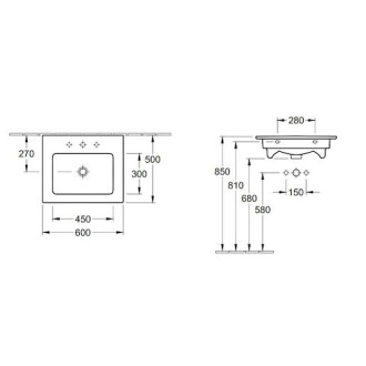 Umyvadlo Villeroy & Boch Venticello 60x50 cm 412460R1