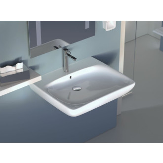 Bezbariérové umyvadlo Geberit Selnova 65x55 cm otvor pro baterii uprostřed 501.463.00.7