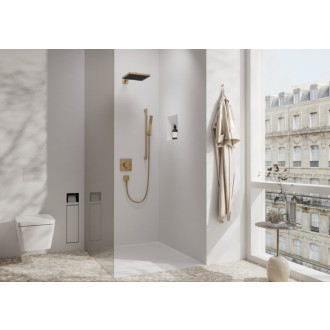Hlavová sprcha Hansgrohe Pulsify E na stěnu/strop kartáčovaný bronz 24330140