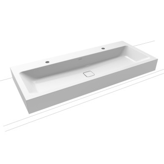 Umyvadlo Kaldewei Cono 3091 120x50 cm alpská bílá se dvěma otvory pro baterii 902706043001