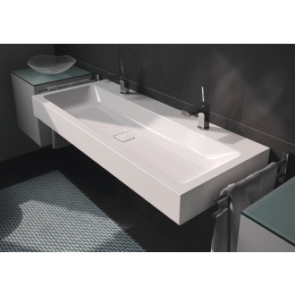 Umyvadlo Kaldewei Cono 3091 120x50 cm alpská bílá se dvěma otvory pro baterii 902706043001