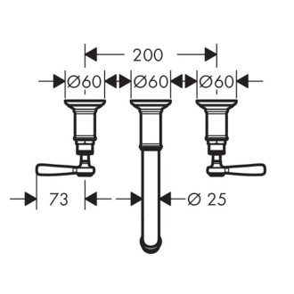 Umyvadlová baterie Hansgrohe Axor Montreux bez podomítkového tělesa kartáčovaný nikl 16534820