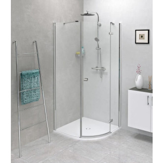 Sprchová vanička čtvrtkruhová Polysan Flexia 80x80 cm litý mramor 91171