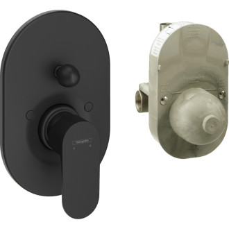 Vaňová batéria Hansgrohe Rebris S vrátane podomietkového telesa matná čierna 72448670