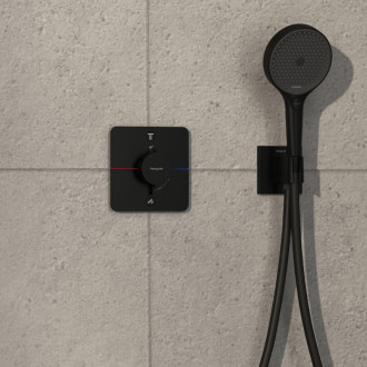 Vaňová batéria Hansgrohe ShowerSelect Comfort Q bez podomietkového telesa matná čierna 15583670