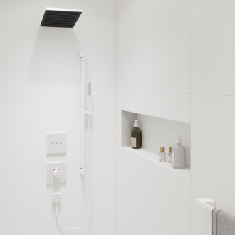 Sprchový set Hansgrohe Pulsify E na stenu matná biela 24381700
