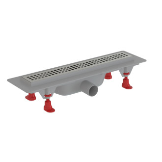 Sprchový žľab S-Line Multi 40 cm plast chróm lesk štvorčeky ZLAB40