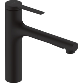 Drezová batéria Hansgrohe Zesis M33 s vyťahovacou sprškou, 2 prúdy matná čierna 74823670