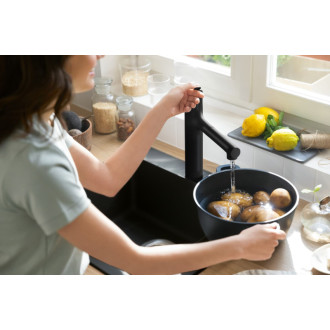 Drezová batéria Hansgrohe Zesis M33 s vyťahovacou sprškou, 2 prúdy matná čierna 74823670