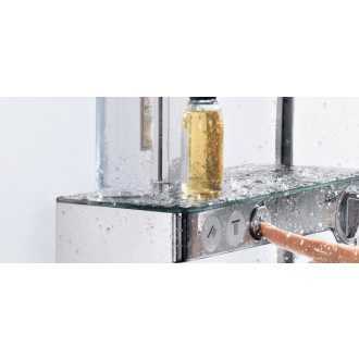 Sprchový systém Hansgrohe Raindance Select E na stenu s termostatickou batériou chróm 27127000