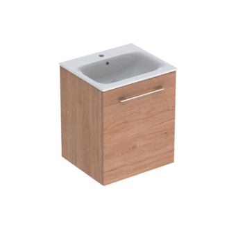Kúpeľňová skrinka s umývadlom Geberit Selnova 55x50,2x65,2 cm orech hickory svetlý 501.251.00.1