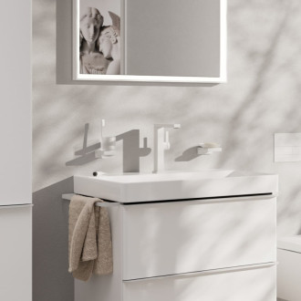Umývadlová batéria Hansgrohe Tecturis E s výpustou matná biela 73060700