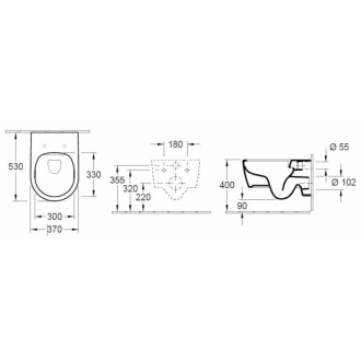 Wc závesné Villeroy &amp; Boch Avento zadný odpad 5656HRR1