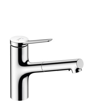 Drezová batéria Hansgrohe Zesis s vyťahovacou sprškou, 2 prúdy chróm 74803000