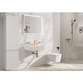 Umývadlová batéria Hansgrohe Tecturis E s clic-clacom kartáčovaný bronz 73030140