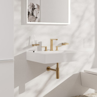 Umývadlová batéria Hansgrohe Tecturis E s clic-clacom kartáčovaný bronz 73030140
