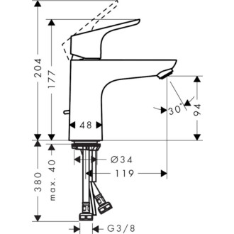 Umývadlová batéria Hansgrohe Focus s výpustou chróm 31603000