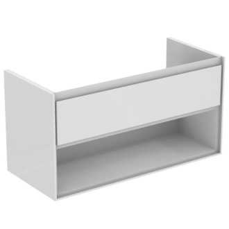 Kúpeľňová skrinka pod umývadlo Ideal Standard Connect Air 100x44x51,7 cm biela lesk/biela mat E0828B2