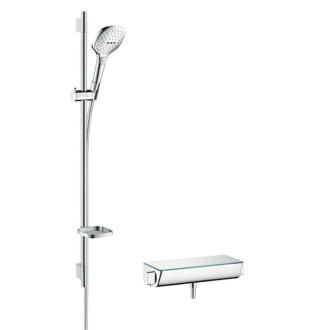 Sprchová batéria Hansgrohe Raindance Select E so sprchovým setom 150 mm biela/chróm 27039400