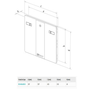 HACO Revízne dvierka 40x60 biela RD4060B