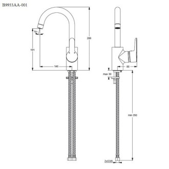 Umývadlová batéria Ideal Standard Connect Blue bez výpustu chróm B9933AA