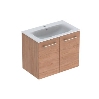 Kúpeľňová skrinka s umývadlom Geberit Selnova 80x50,2x65,2 cm orech hickory svetlý 501.259.00.1