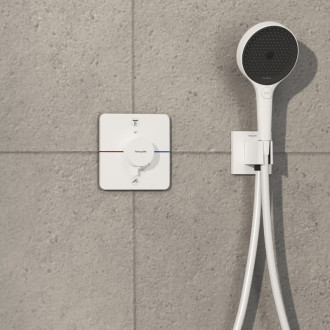 Vaňová batéria Hansgrohe ShowerSelect Comfort Q bez podomietkového telesa matná biela 15586700