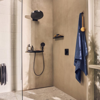 Vaňová batéria Hansgrohe ShowerSelect Comfort E bez podomietkového telesa kartáčovaný čierny chróm 15572340