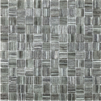 Sklenená mozaika Premium Mosaic sivá 30x30 cm mat / lesk MOS23TEXGY