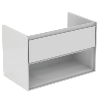 Kúpeľňová skrinka pod umývadlo Ideal Standard Connect Air 80x44x51,7 cm biela lesk/biela mat E0827B2