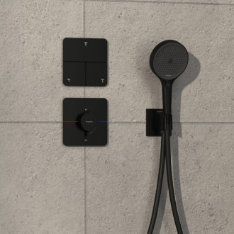 Sprchová batéria Hansgrohe ShowerSelect Comfort Q bez podomietkového telesa matná čierna 15589670