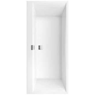 Obdélníková vana Villeroy & Boch Squaro 170x75 cm litý mramor levá i pravá UBQ170SQE2DV-01