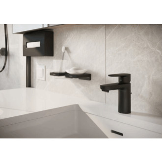 Držiak pohára a kefiek Hansgrohe AddStoris vrátane pohára matná čierna 41749670