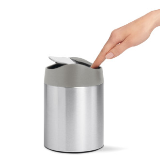 Odpadkový kôš voľne stojaci Simplehuman Mini bin 1,5 l Kartáčovaná nerez oceľ mat SHCW2084