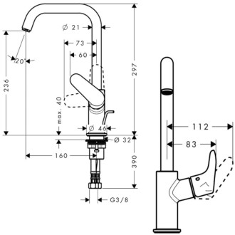 Umývadlová batéria Hansgrohe Focus s výpustou chróm 31609000