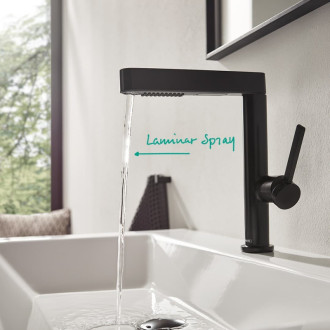 Umývadlová batéria Hansgrohe Finoris s vyťahovacou sprškou, 2 prúdy matná čierna 76063670