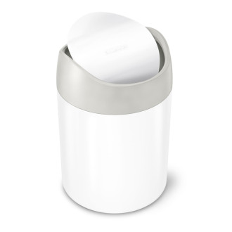 Odpadkový kôš voľne stojaci Simplehuman Mini bin 1,5 l Biela oceľ mat SHCW2079